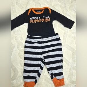 Newborn Carter's 'Mommy's Little Pumpkin' Halloween Outfit, Size NB
